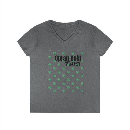 Oprah Built This! Patterned Cotton V-Neck T-Shirt