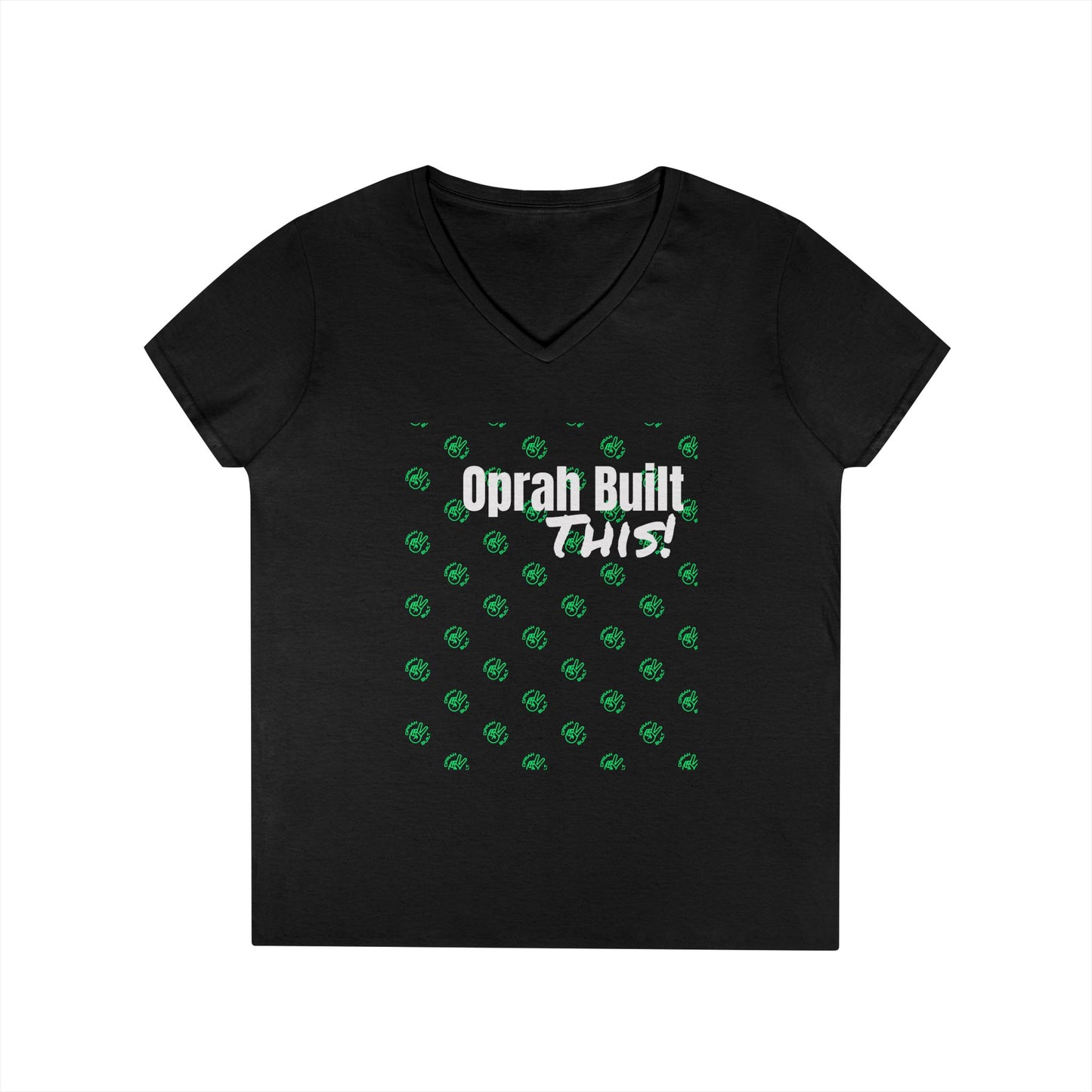 Oprah Built This! Patterned Cotton V-Neck T-Shirt