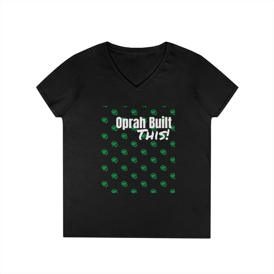 Oprah Built This! Patterned Cotton V-Neck T-Shirt