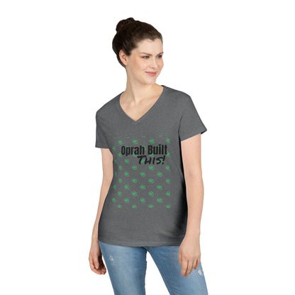 Oprah Built This! Patterned Cotton V-Neck T-Shirt